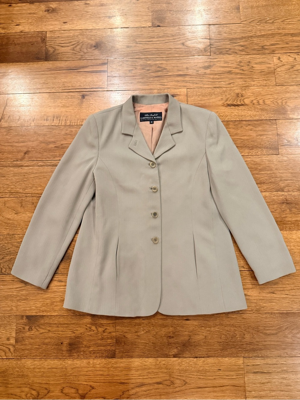 Vintage Garfield & Marks Tailored Sage blazer designed by Alex Garfield.